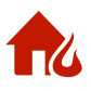 house on fire icon
