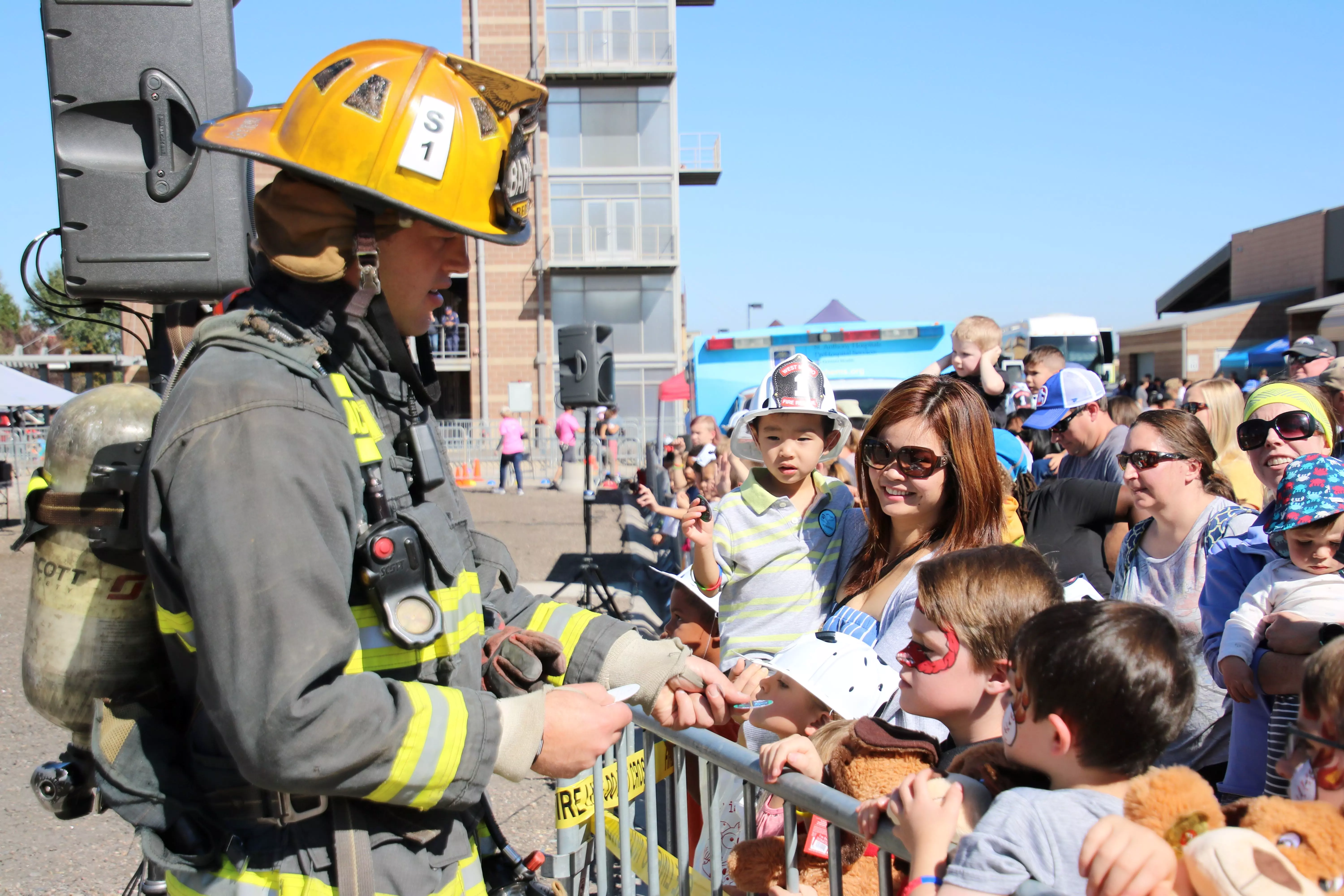 Talk with firefighters at our annual Family Fire Muster